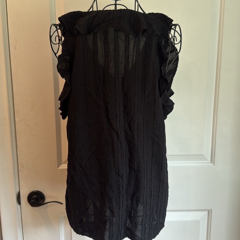 PAIGE
Farfalla Ruffle Sleeveless Top In Black - Picture 4 of 4